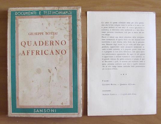 Quaderno Affricano - Giuseppe Bottai - 2