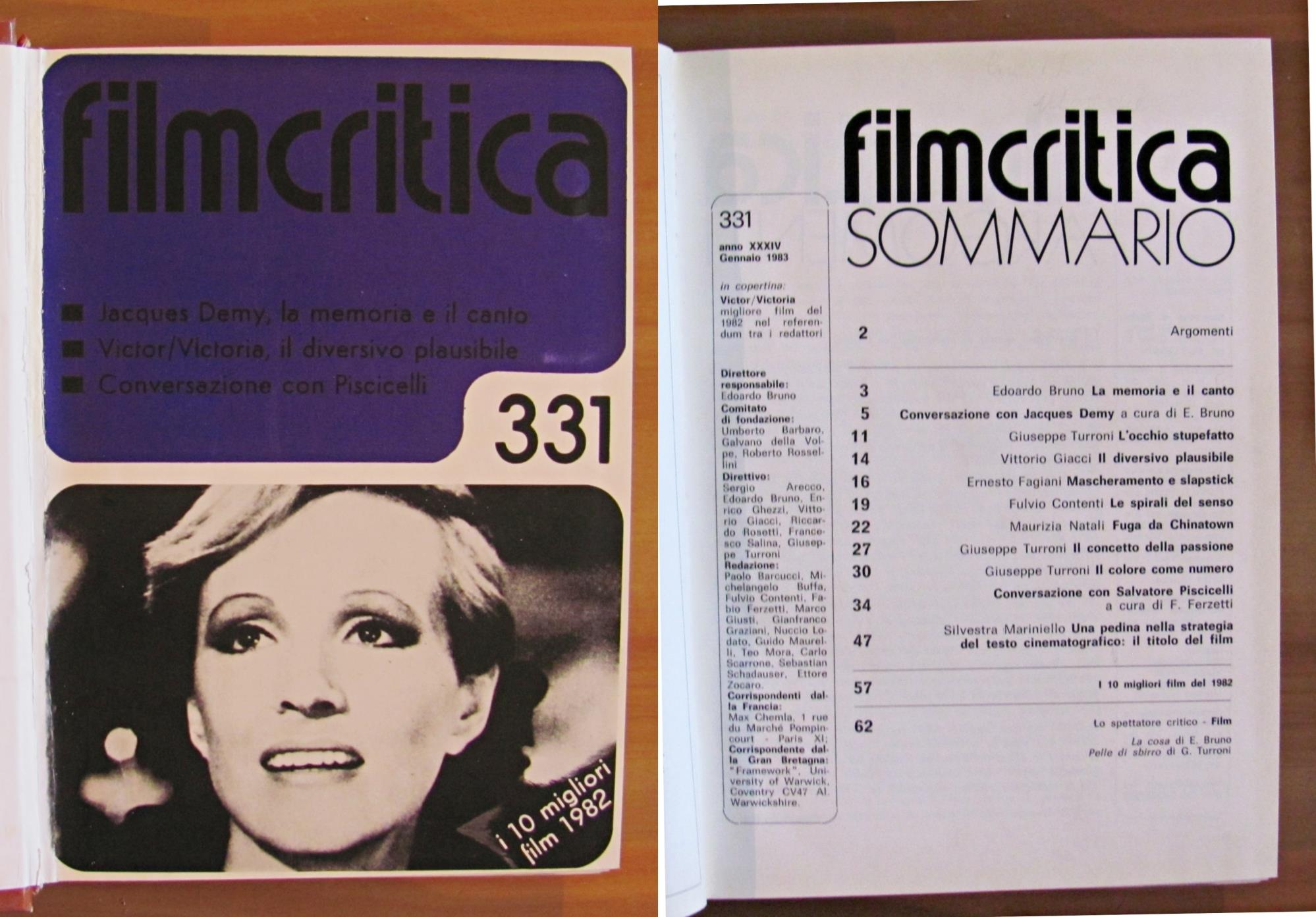 Filmcritica - Annata Completa 1983