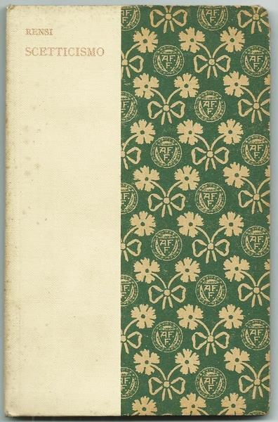 Apologia Dello Scetticismo Di: Rensi Giuseppe - copertina