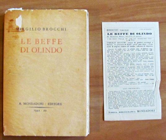 Le Beffe Di Olindo. Collana I Romanzi Del Piacere Di Raccontare - Virgilio Brocchi - copertina