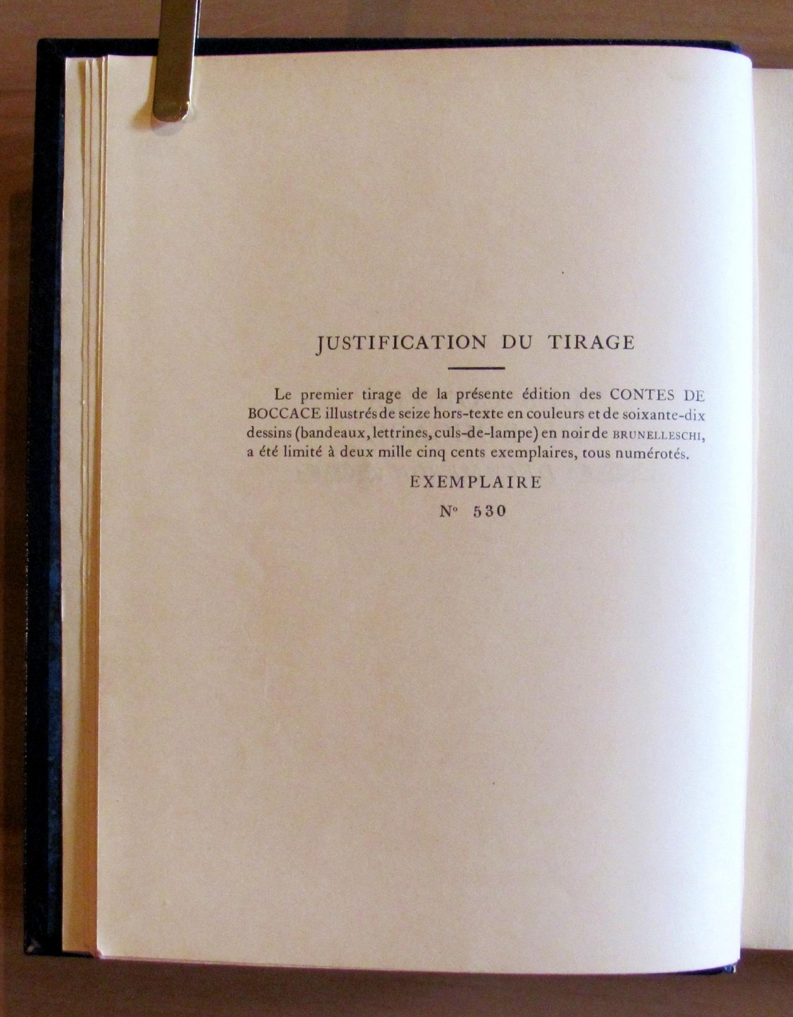 LES CONTES DE BOCCACE - DECAMERON in 2 Volumi in Custodia, I ed. 1934 - ill. BRUNELLESCHI Tirrat. Limit