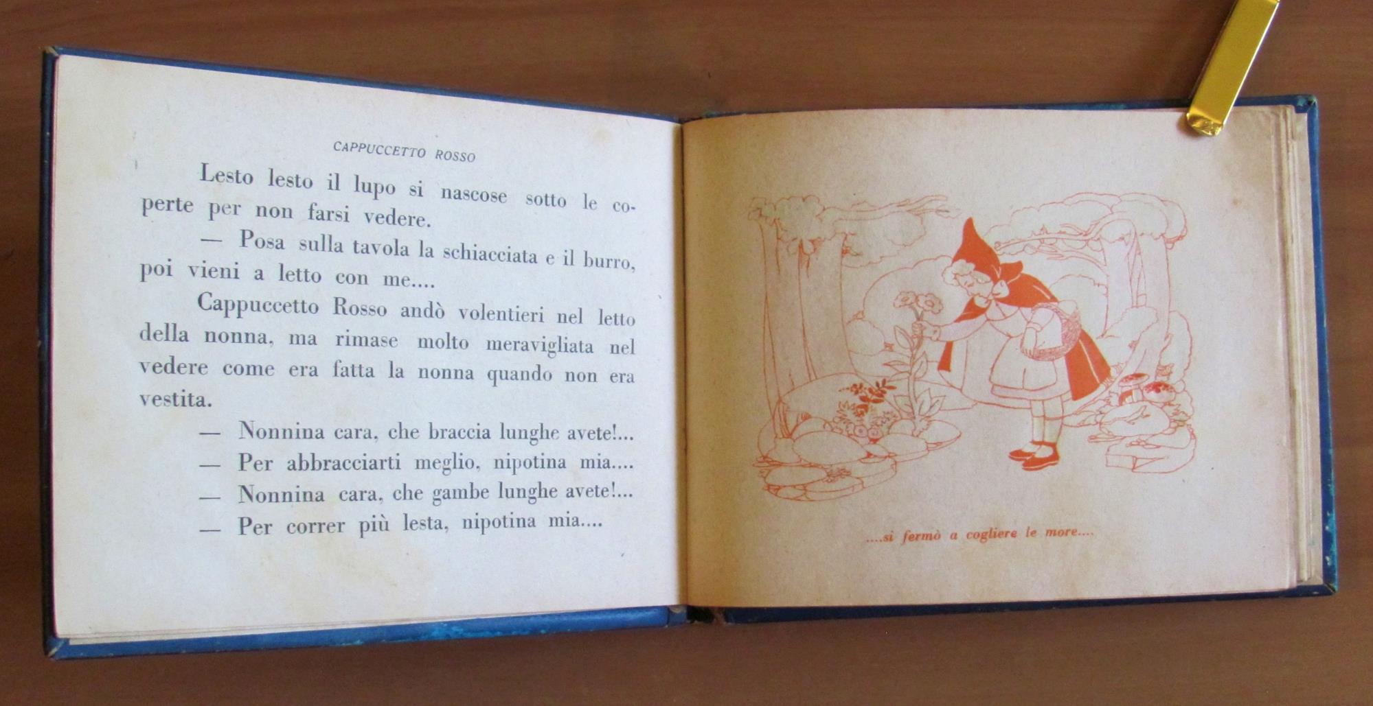 Cappuccetto Rosso Collezione ?Le Fiabe Classiche Illustrate?Nn.1 Firenze Casa Ed. R. Franceschini & F. 1950