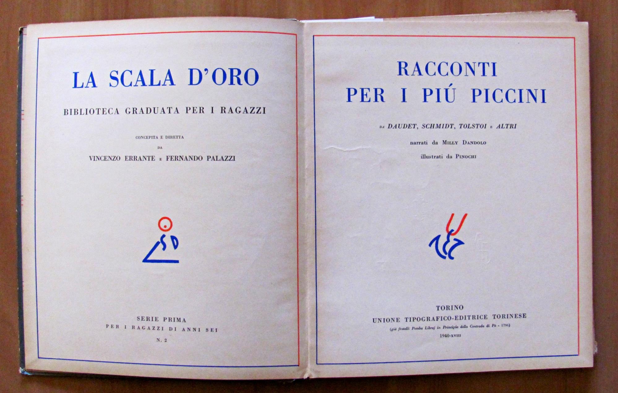 Racconti Per I Piu' Piccini - Da Daudet, Schmidt, Tolstoi E Altri - Collana La Scala D'Oro N.2 Serie I