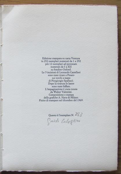 Esercizi di poesia. Milano Ediz. D'arte La Pergola 1969 - Guido Calogero - 4