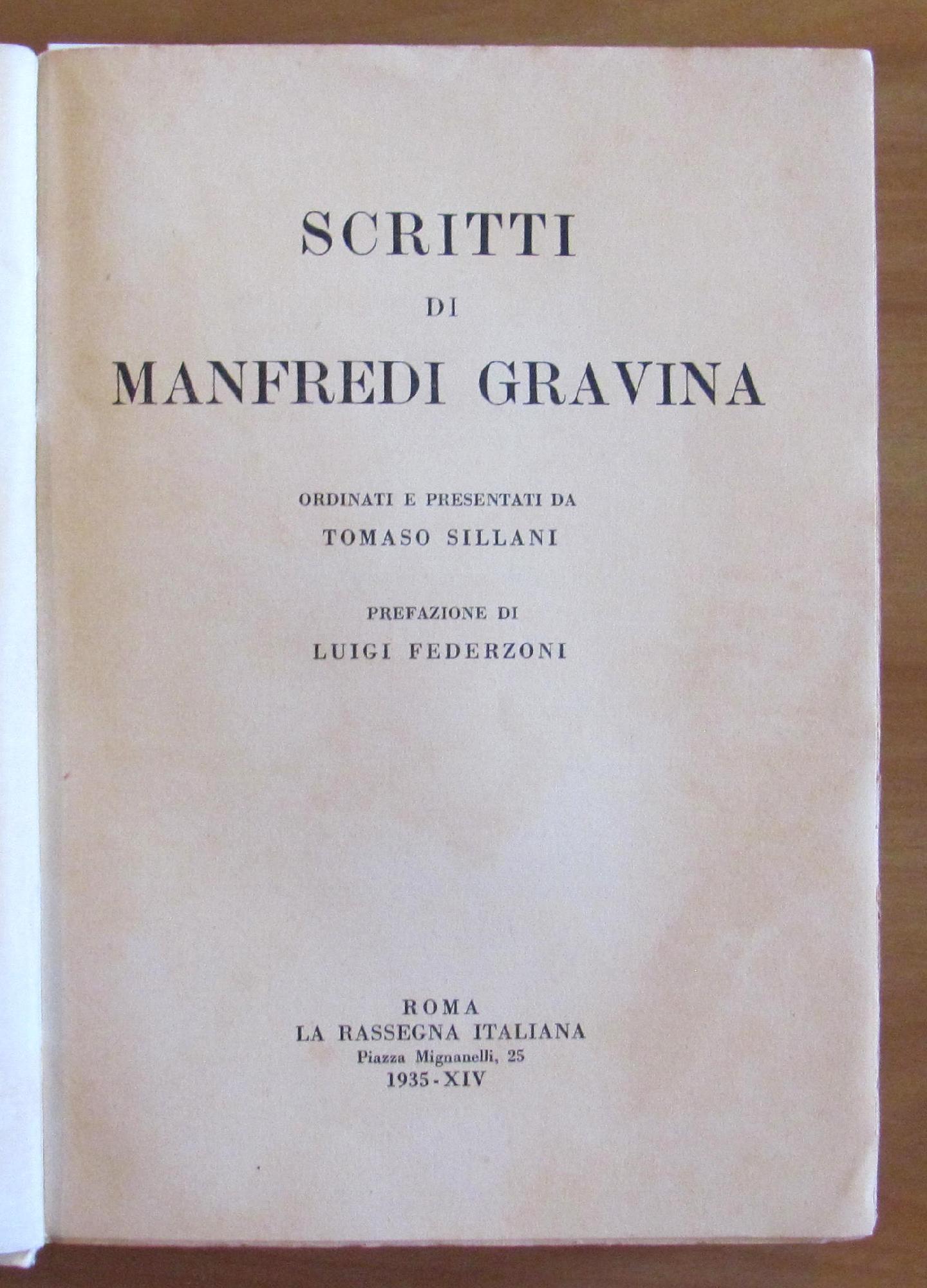 Scritti Di Manfredi Gravina