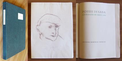 POESIE DI SABA con LITOGRAFIE di TRECCANI Firmate, 1971 - Tirat. Limit. 150 esemplari - Umberto Saba - copertina