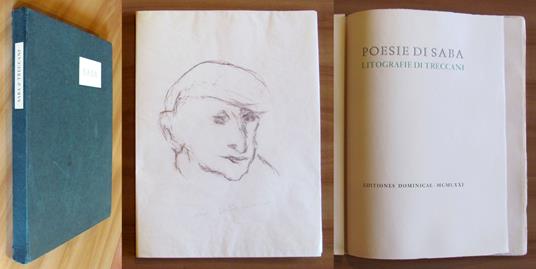 POESIE DI SABA con LITOGRAFIE di TRECCANI Firmate, 1971 - Tirat. Limit. 150 esemplari - Umberto Saba - copertina