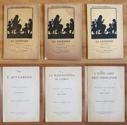 ANDERSEN RACCONTA Vol. 1, 2 e 3, primi '900 - ill. L. EDEL - Hans Christian Andersen - copertina