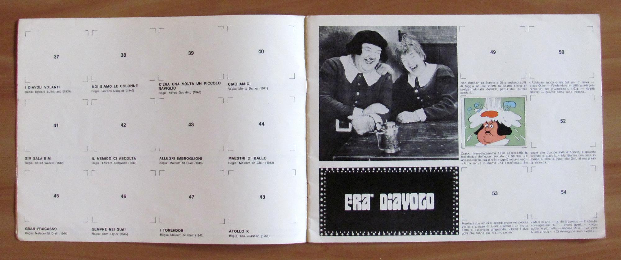 Album Figurine Le Comiche Di Stanlio & Ollio Edisport 1972. Vuoto