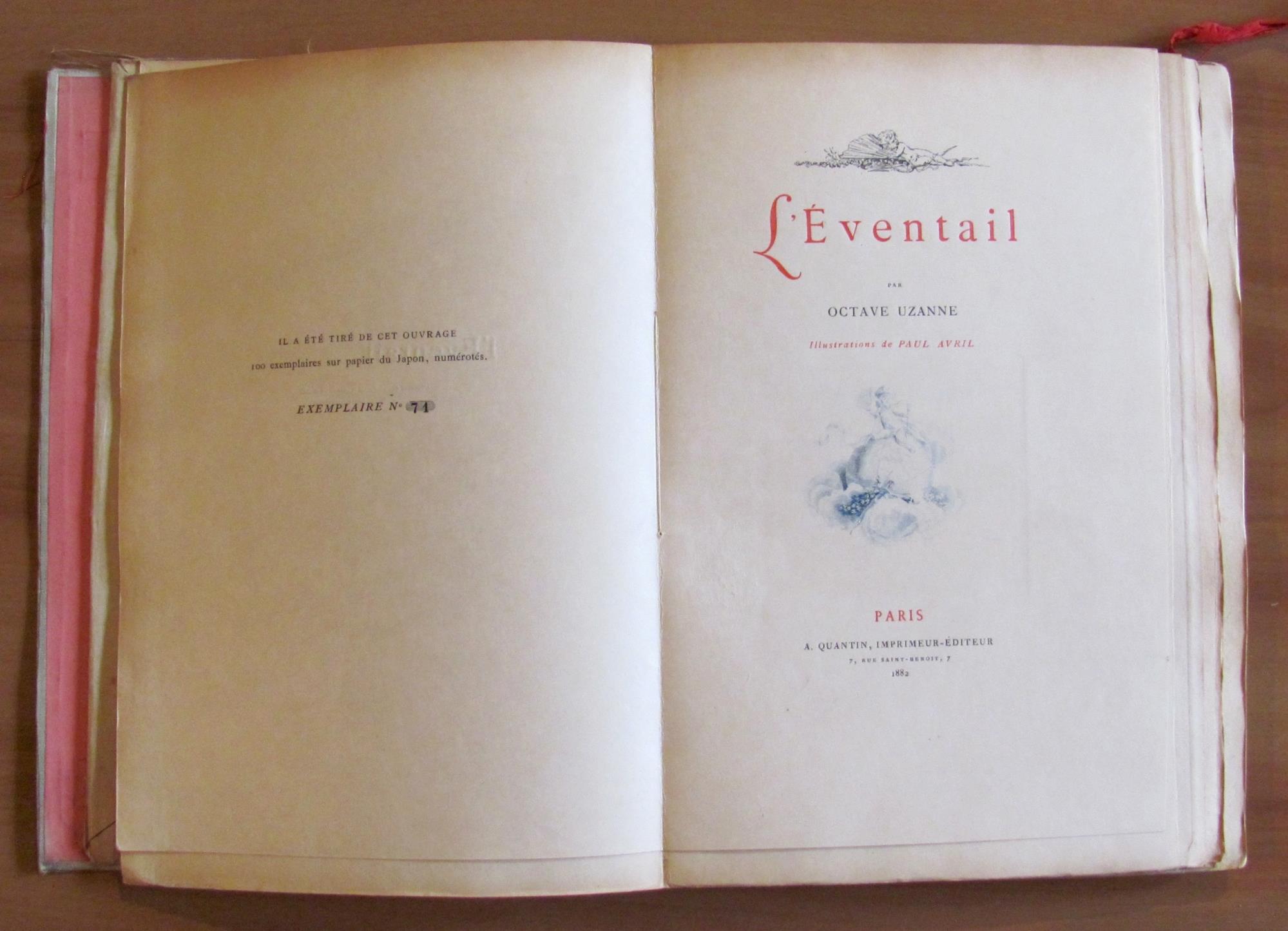 L' Eventail - Libro + Suite, 1882 Ill. Avril