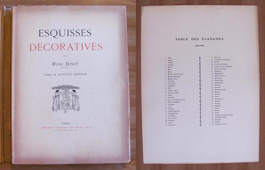 Esquisses Decoratives - 60 Tavole Sciolte Art Nouveau, Anche A Pochoir, In Cartella, Primi '900 - 2