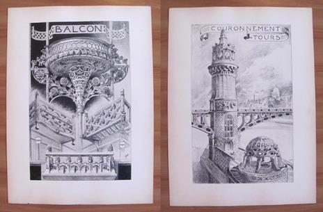 Esquisses Decoratives - 60 Tavole Sciolte Art Nouveau, Anche A Pochoir, In Cartella, Primi '900 - 3