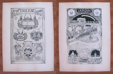 Esquisses Decoratives - 60 Tavole Sciolte Art Nouveau, Anche A Pochoir, In Cartella, Primi '900 - 8