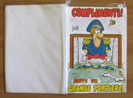 Biglietto AUGURI JACOVITTI - Serie Jacovitti SPORT - CALCIO con Busta - Benito Jacovitti - copertina