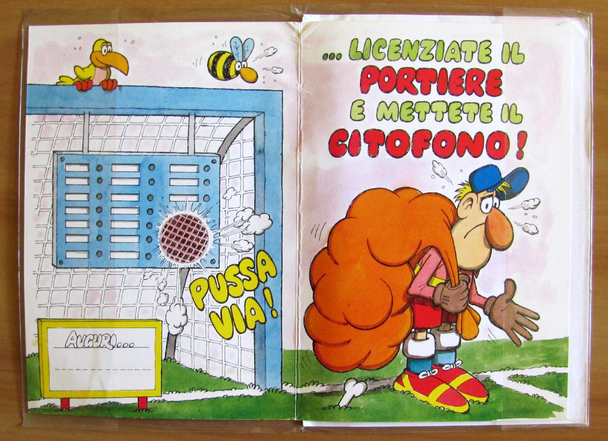 Biglietto AUGURI JACOVITTI - Serie Jacovitti SPORT - CALCIO con Busta - 2