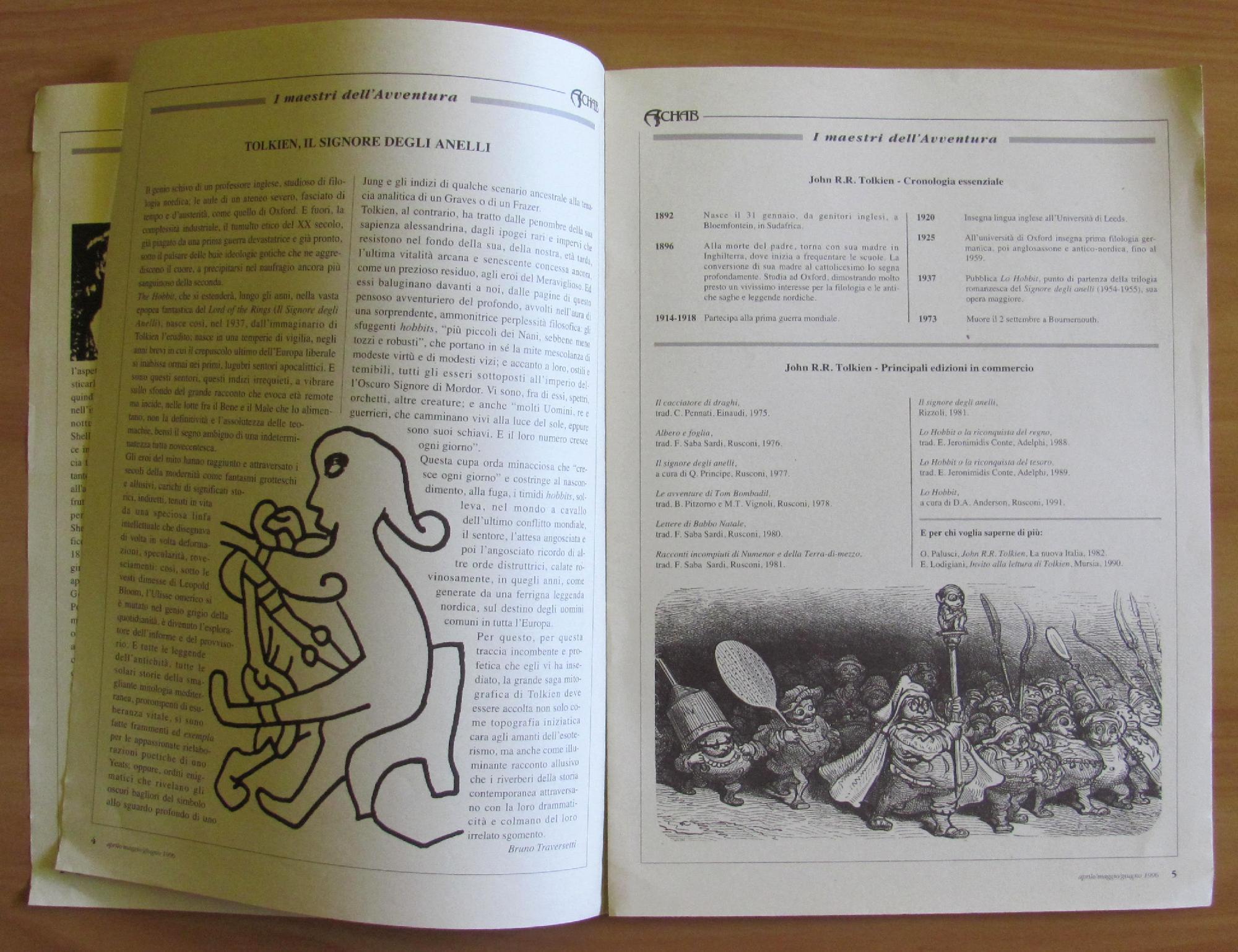 Achab - I Maestri Dell'Avventura N.3 Suppl. Al N.51, 1996 - Tolkien, Bradbury, Asimov Ecc