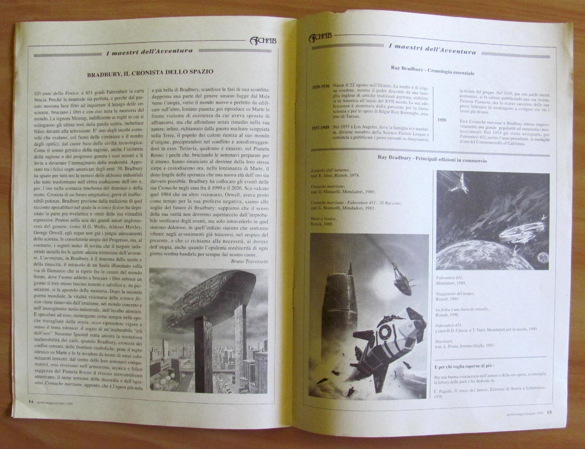Achab - I Maestri Dell'Avventura N.3 Suppl. Al N.51, 1996 - Tolkien, Bradbury, Asimov Ecc
