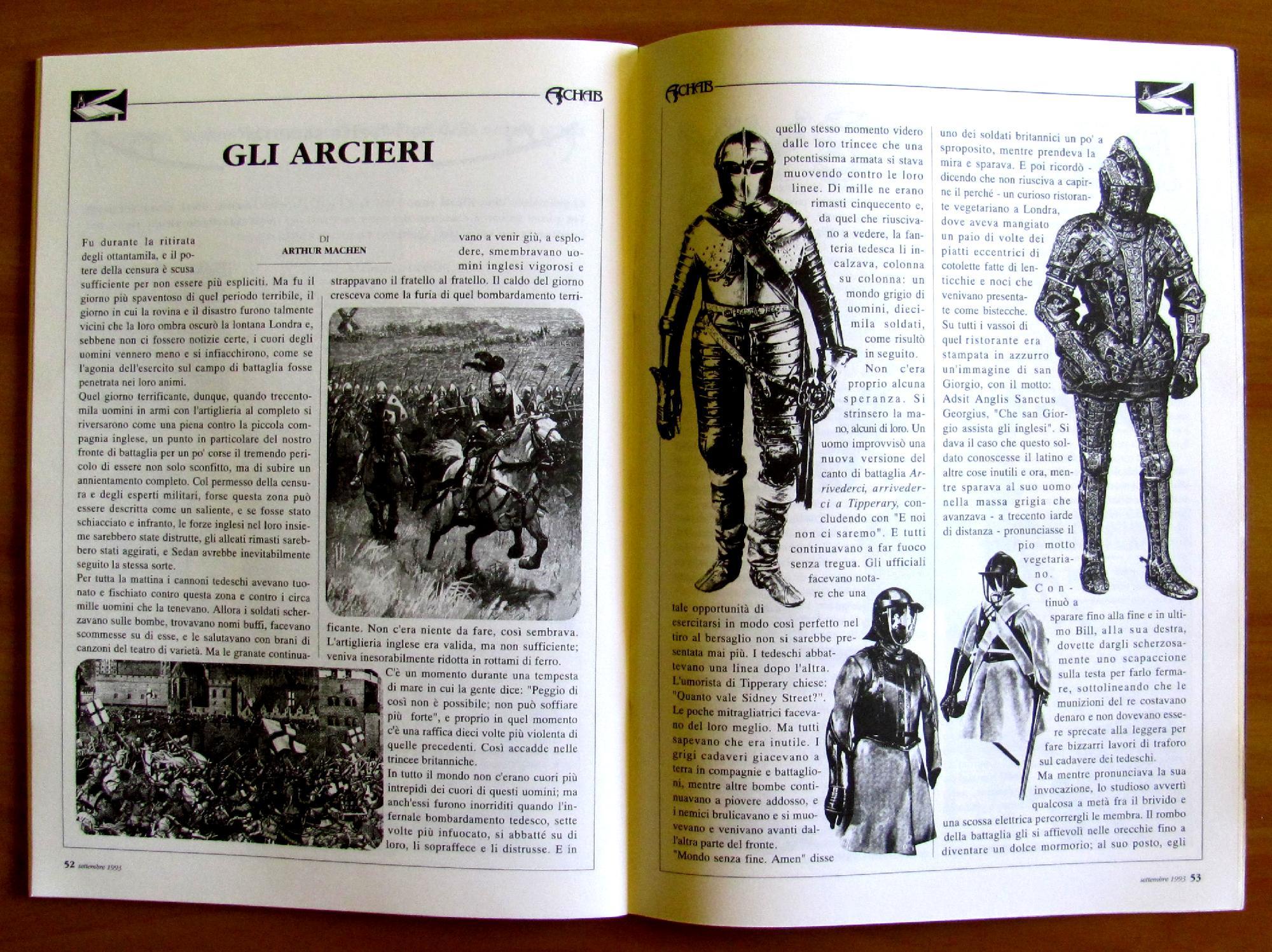 Achab Il Corriere Dell'Avventura N.9, 1993 - Verne, Arcieri E Cavalieri Templari