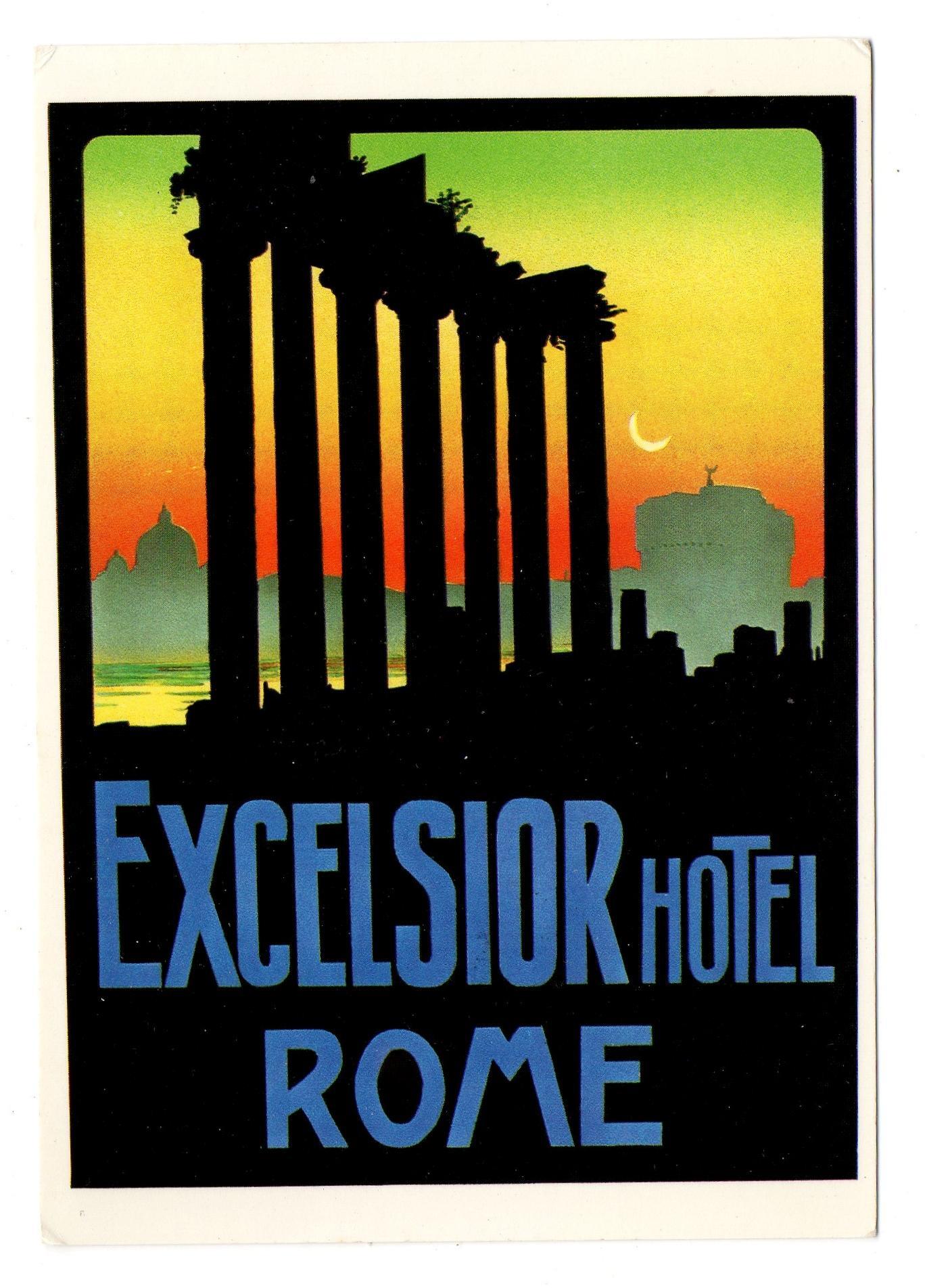 Cartolina EXCELSIOR HOTEL Presentazione Mondiale ITALIA 90 - Francobollo CAMPIONATI CALCIO 1980