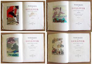 Voyage De Gulliver Dans Des Contrées Lontaines - Kra 1929 Pochoir Di Touchet - Jonathan Swift - copertina