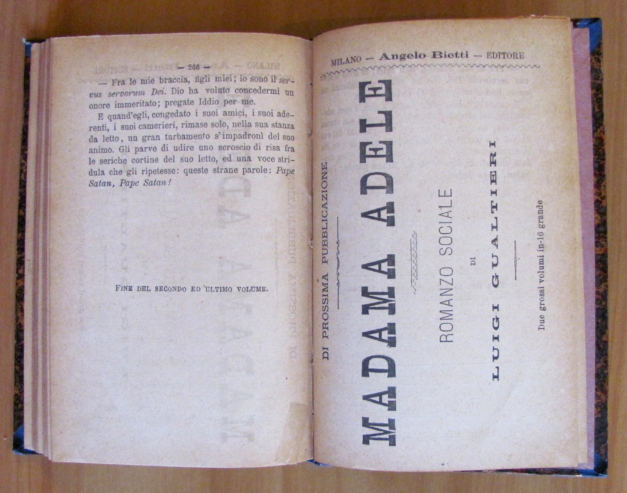 Pape Satan - Romanzo Storico Del Secolo Xvii - Volume Ii