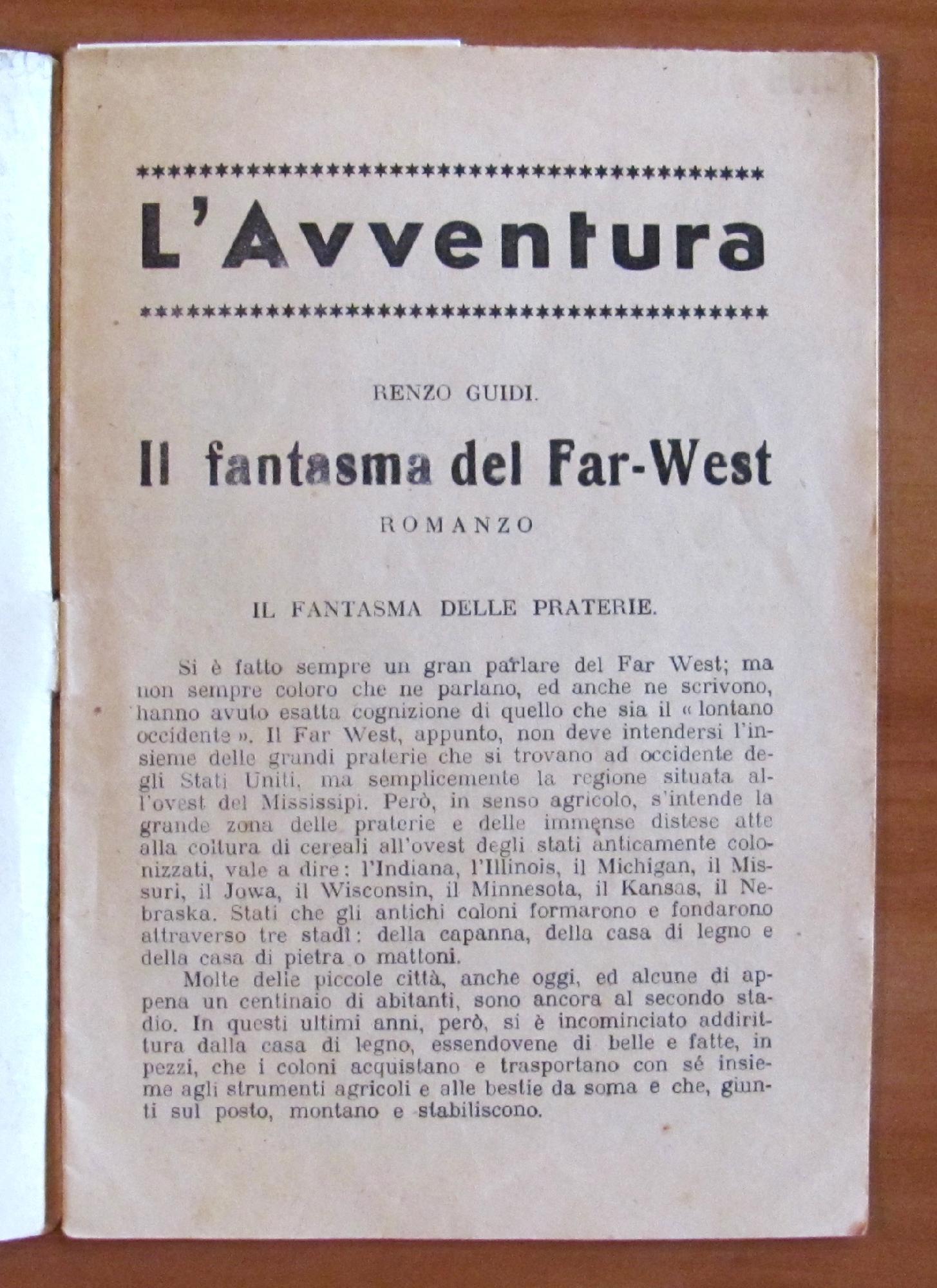 Il Fantasma Del Far-West - Collana L'Avventura (Raccolta Di Brevi Romanzi D'Avventure)