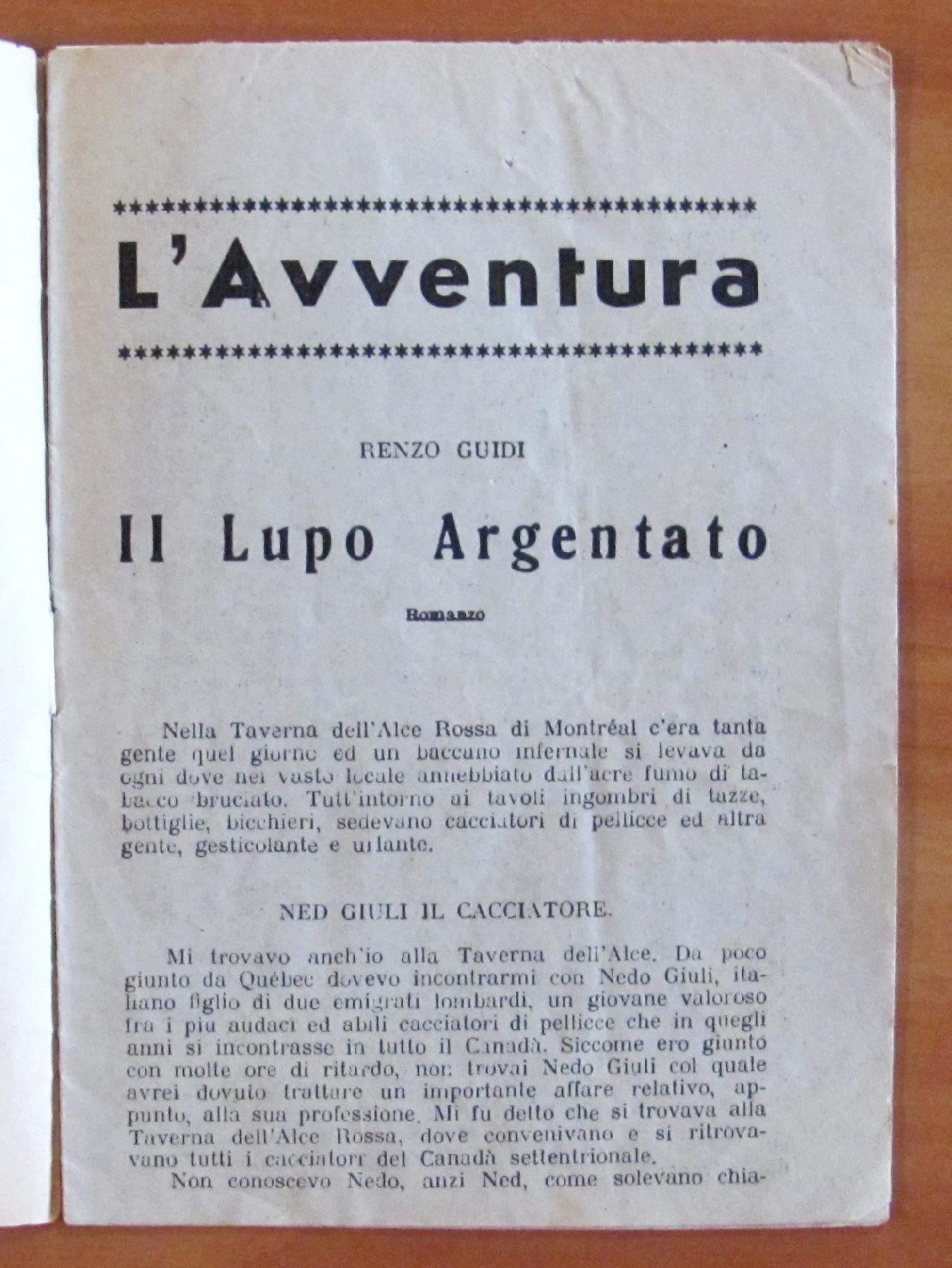 Il Lupo Argentato - Collana L'Avventura (Raccolta Di Brevi Romanzi D'Avventure)