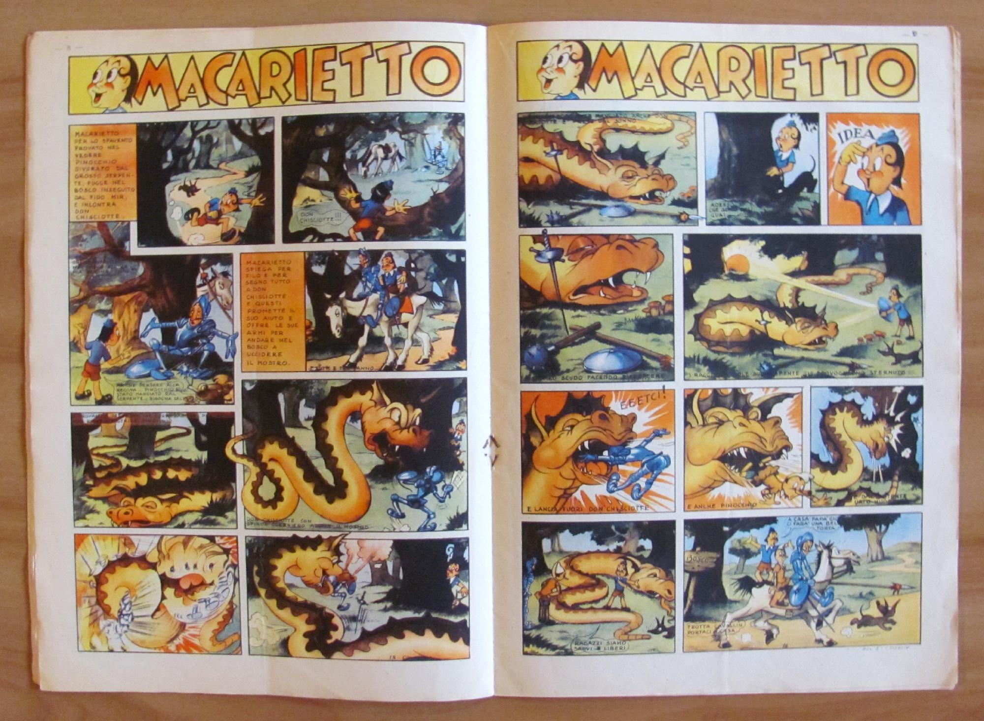 Giornalino Di Carroccio N.11, 1947 - Salgari E Macarietto Con Pinocchio