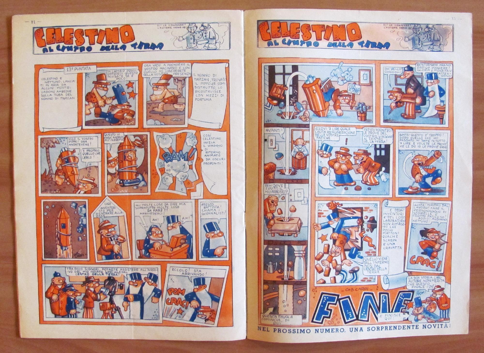 Giornalino Di Carroccio N.11, 1947 - Salgari E Macarietto Con Pinocchio