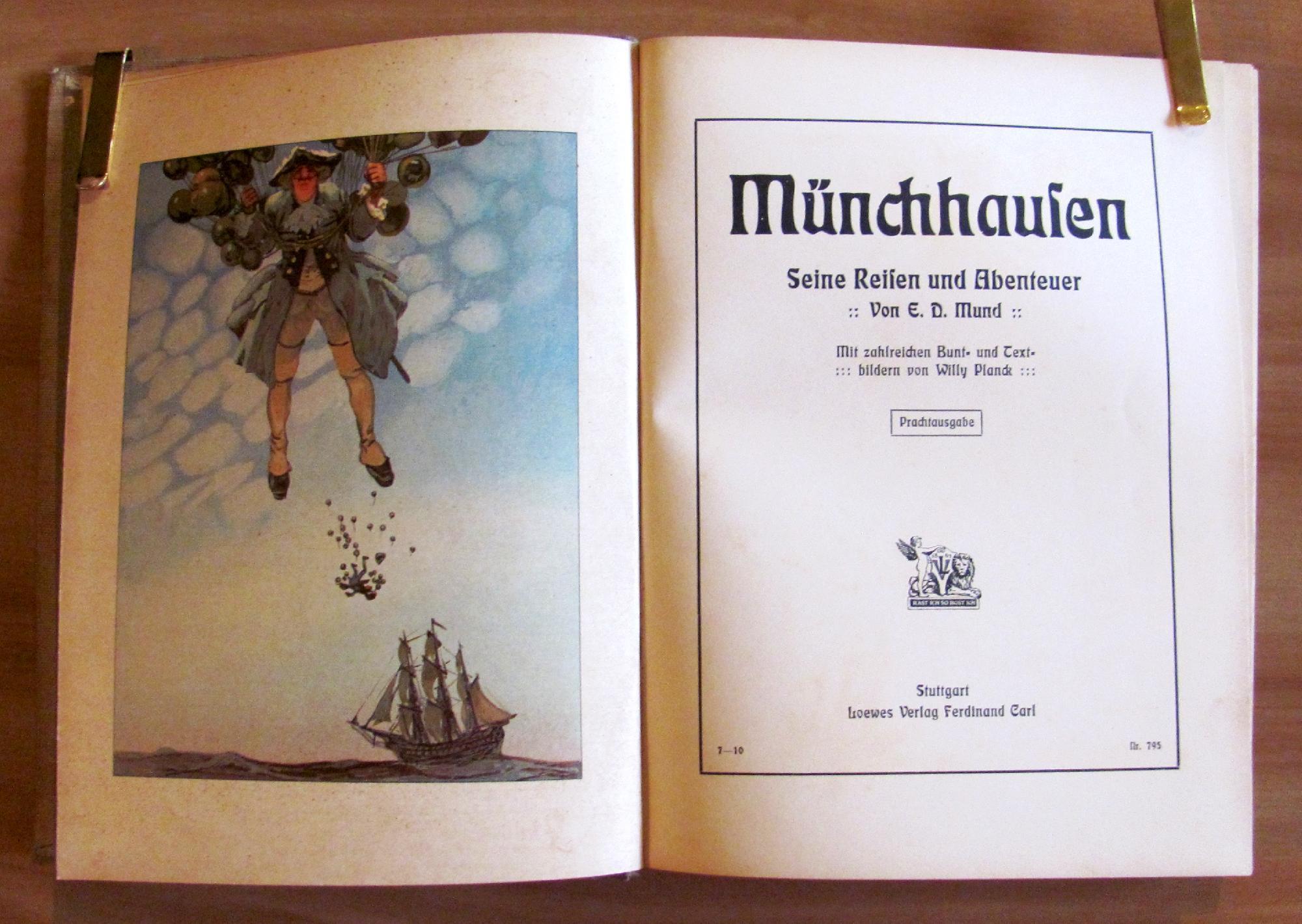 Munchhausen Seine Reisen Und Abenteuer, 1910 Ca. Ill. Planck