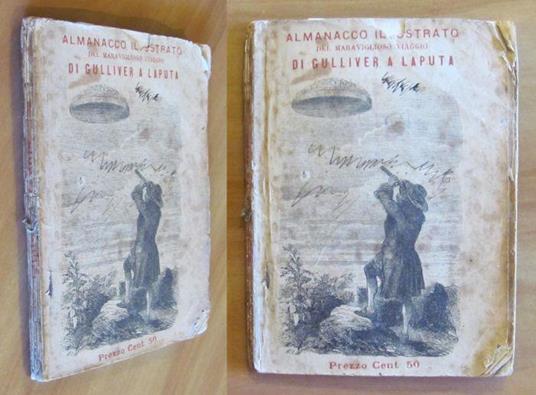 Almanacco Illustrato del maraviglioso viaggio di Gulliver a Laputa, 1864 - Jonathan Swift - copertina