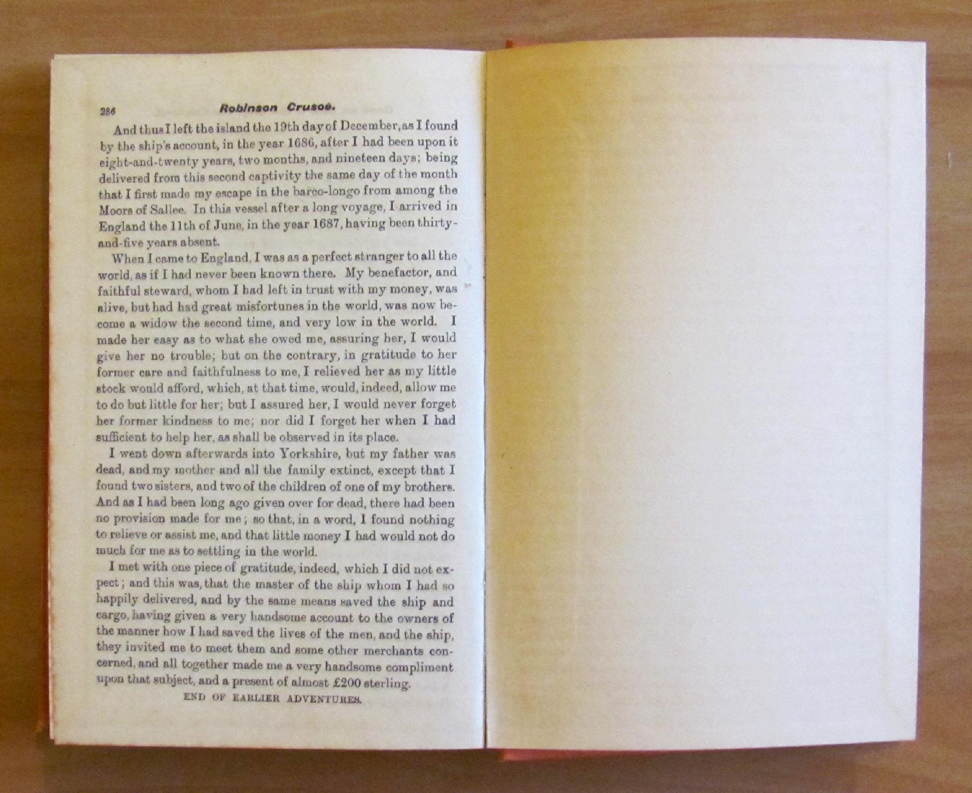 Robinson Crusoe On His Desert Island, Primi '900