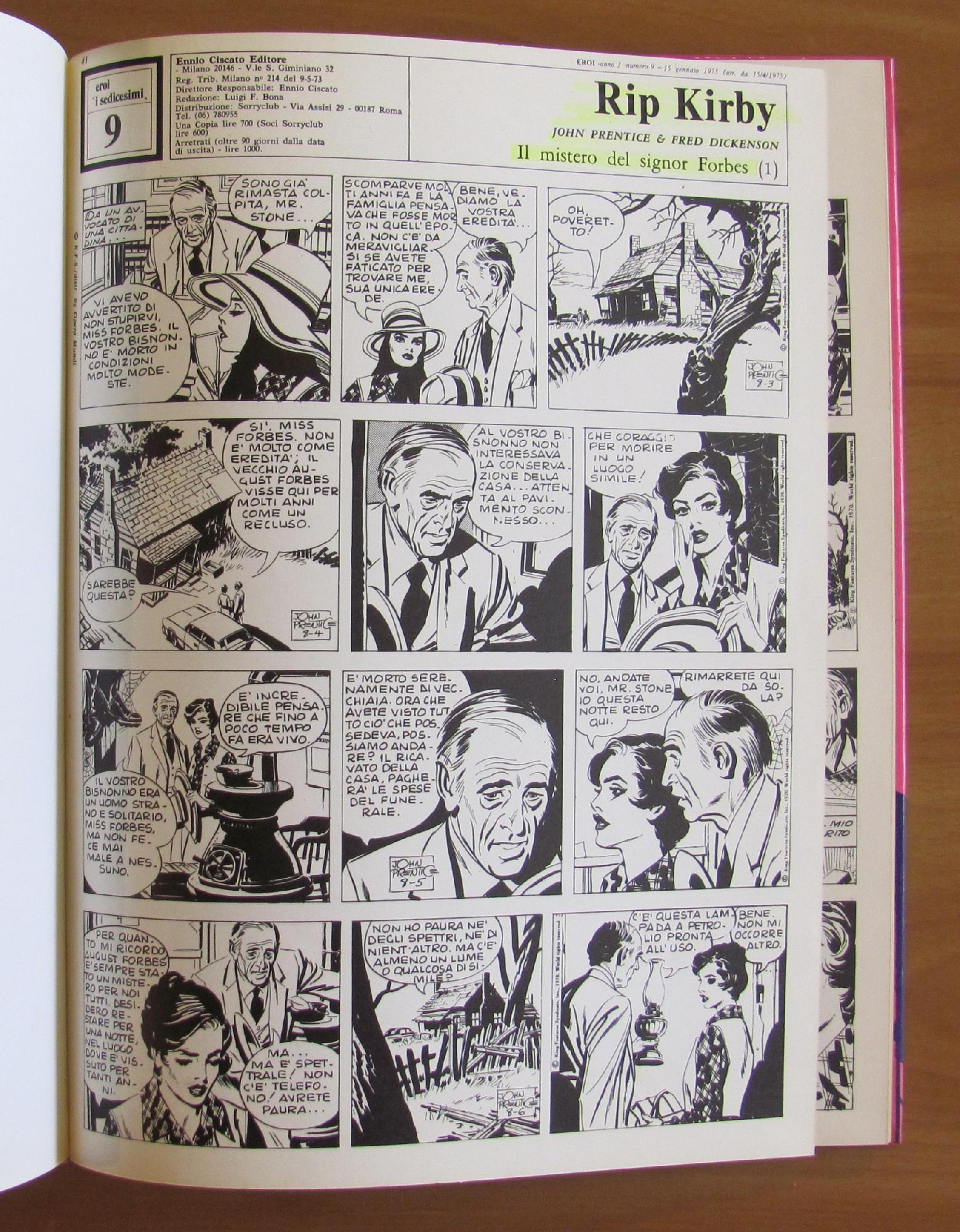 Rip Kirby Di: John Prentice & Fred Dickenson