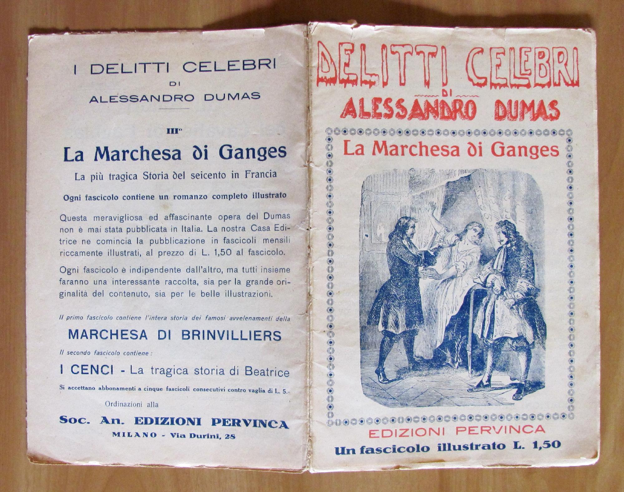 Delitti Celebri - La Marchesa Di Ganges - Pervinca, 1927