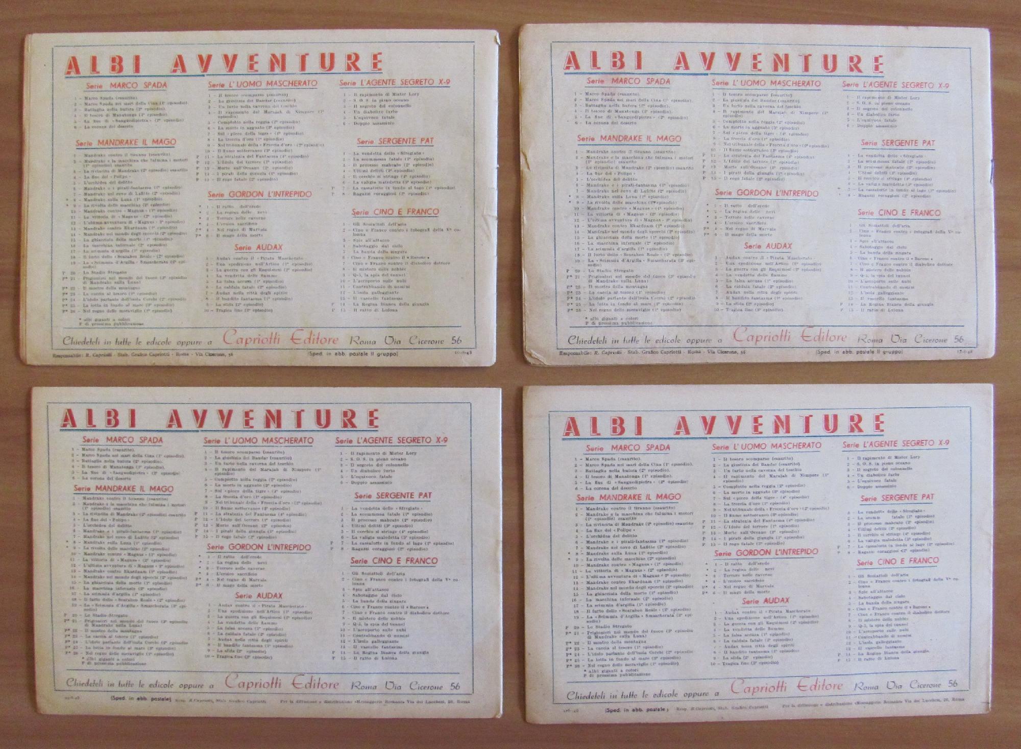 Lotto Di 13 - Albi Avventure - Serie Cino E Franco N.14/30 - Capriotti 1948