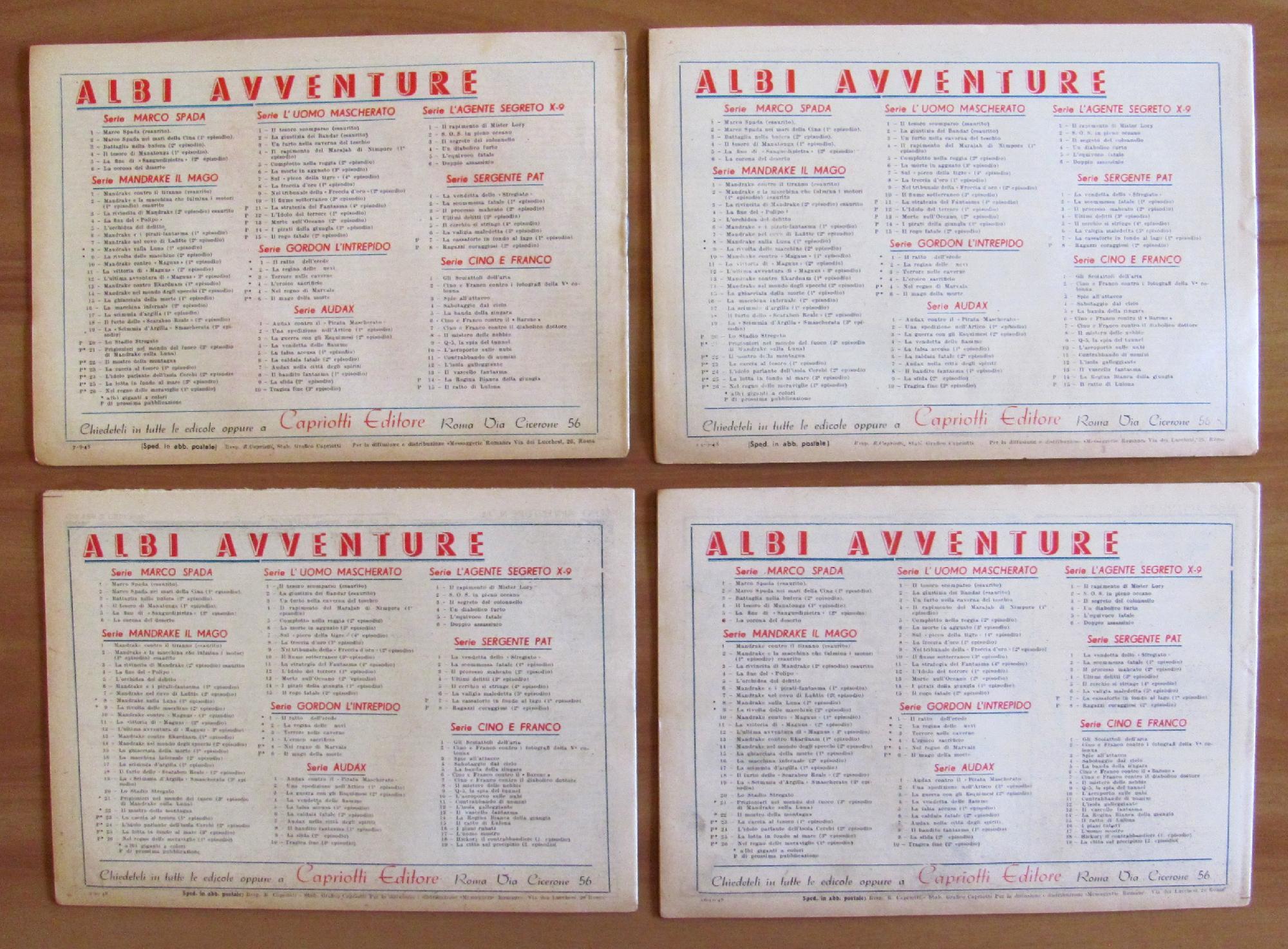 Lotto Di 13 - Albi Avventure - Serie Cino E Franco N.14/30 - Capriotti 1948