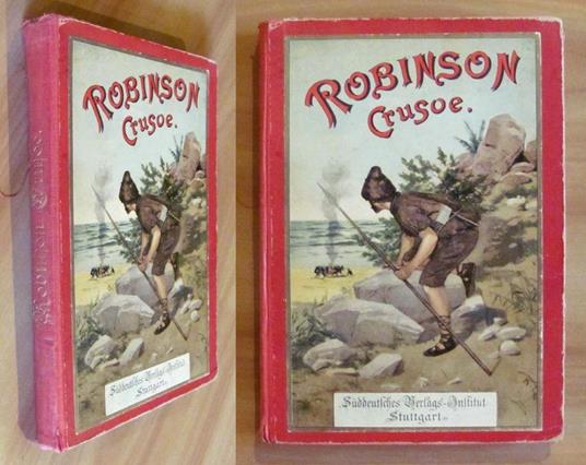 Robinson Crusoe, 1899 Cromolito Di Flashar - copertina