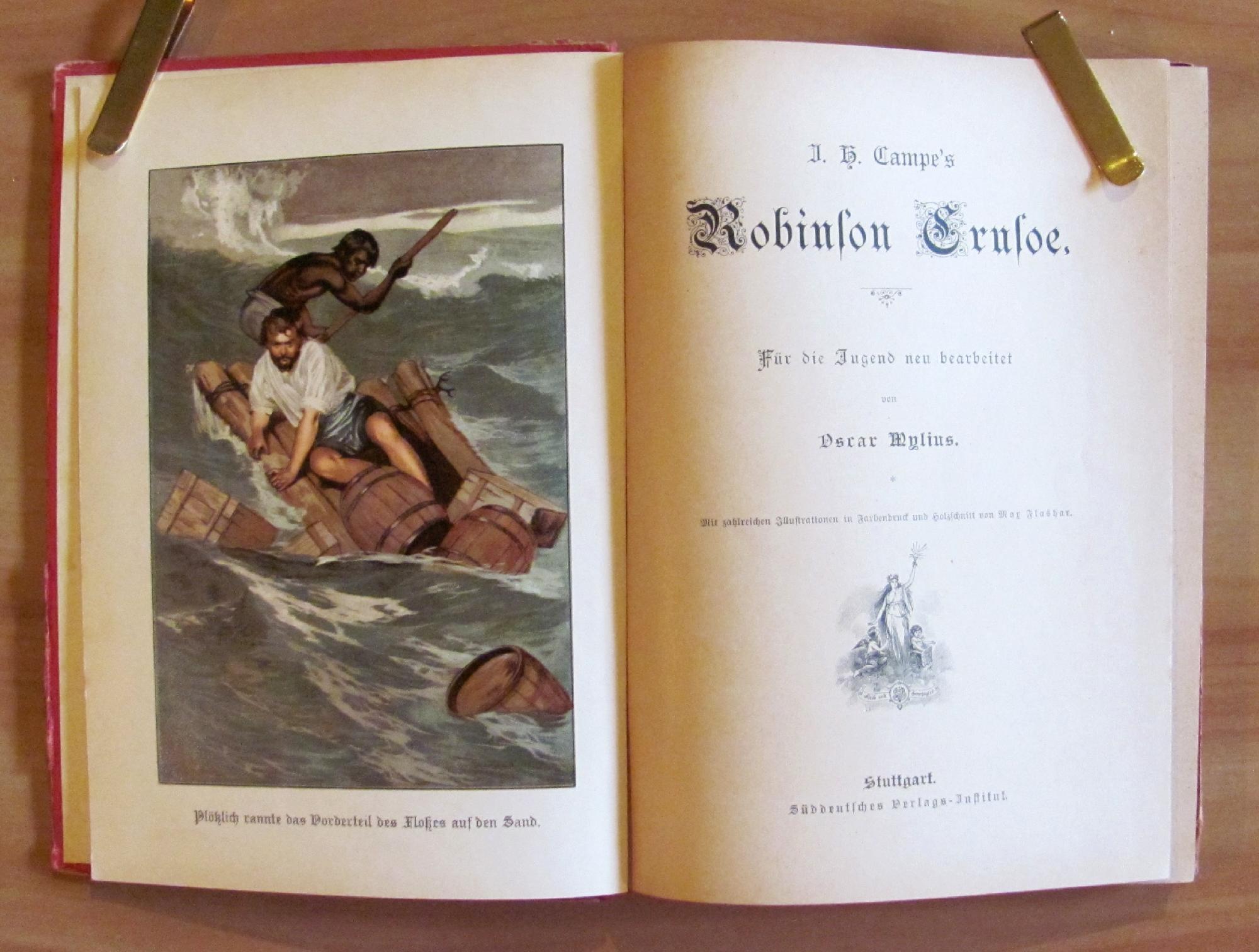 Robinson Crusoe, 1899 Cromolito Di Flashar