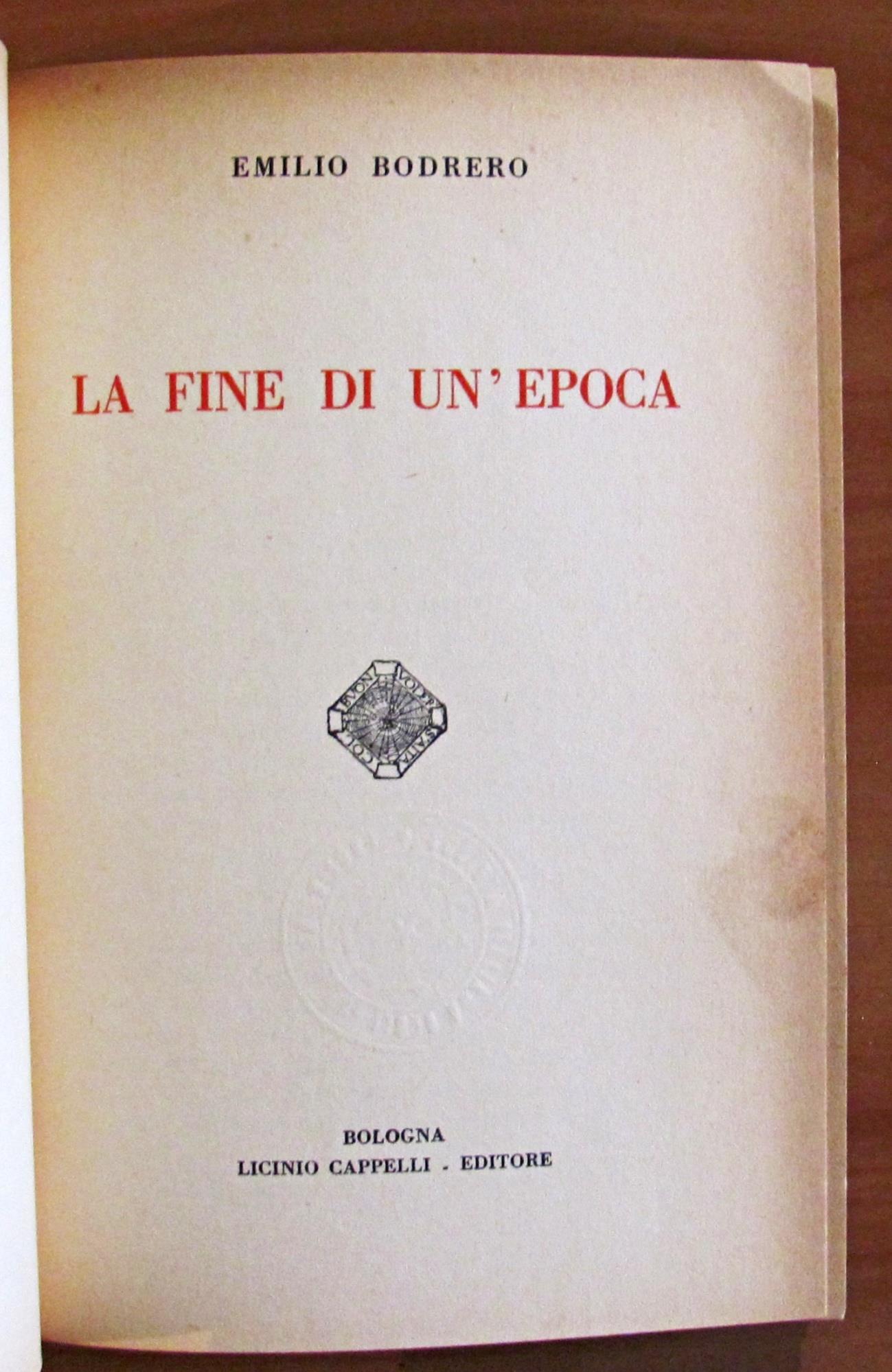 La FINE DI UN'EPOCA