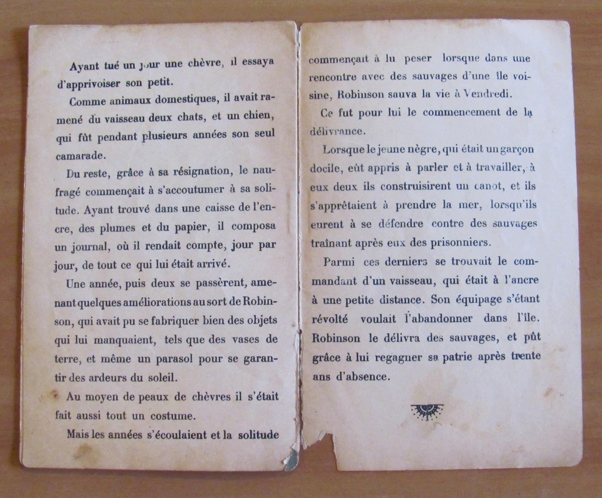 Robinson Crusoe, Fine '800 Con 4 Cromolitografie