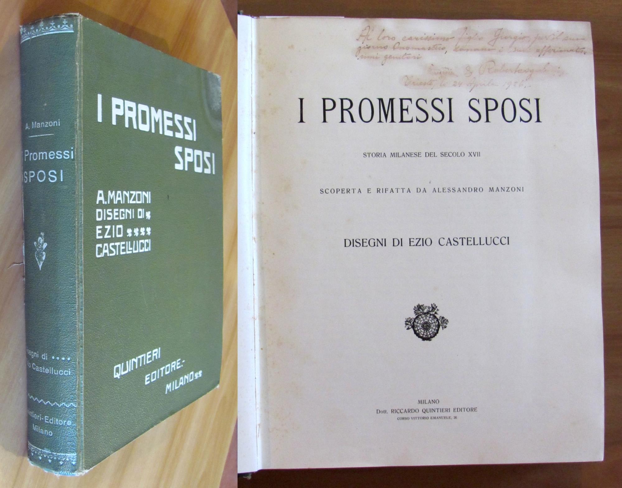 I PROMESSI SPOSI, 1914 con disegni di Ezio CASTELLUCCI