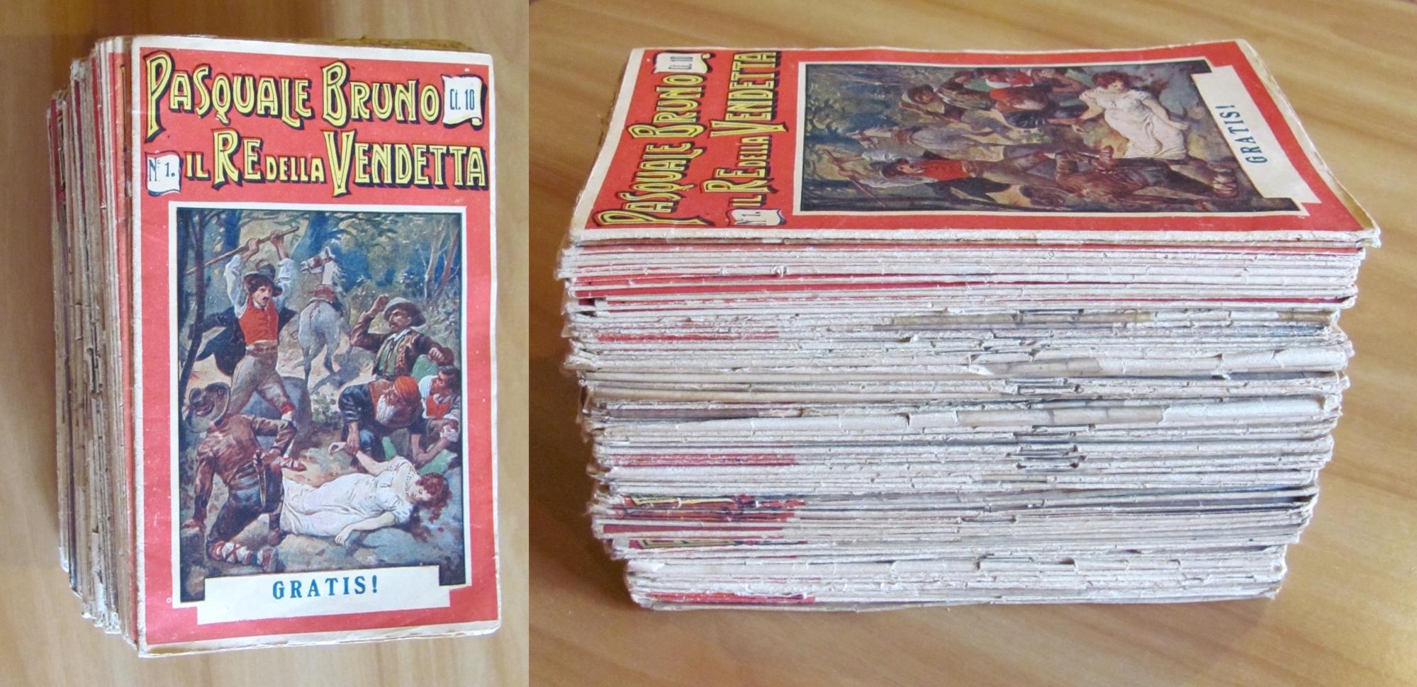 PASQUALE BRUNO il Re della Vendetta - 1911/12 - Raccolta di 85 Fascicoli 1/99
