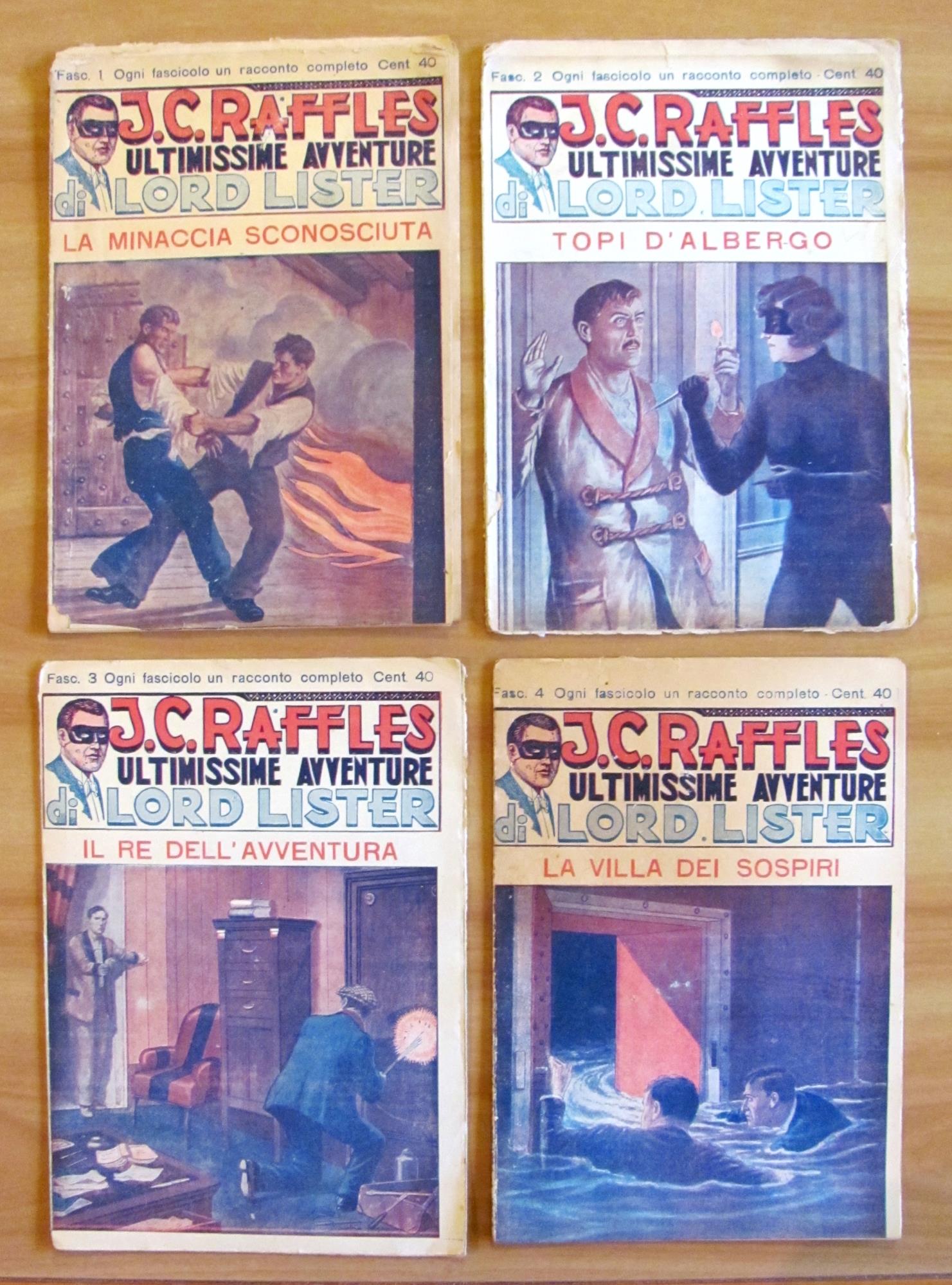 J. C. RAFFLES ultimissime avventure di Lord Lister - Raccolta Completa in 22 Fascicoli sciolti