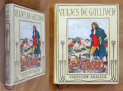 LOS VIAJES DE GULLIVER A LILIPUT Y BRODIGNAC, 1926 ill. LA PORTILLA - Jonathan Swift - copertina