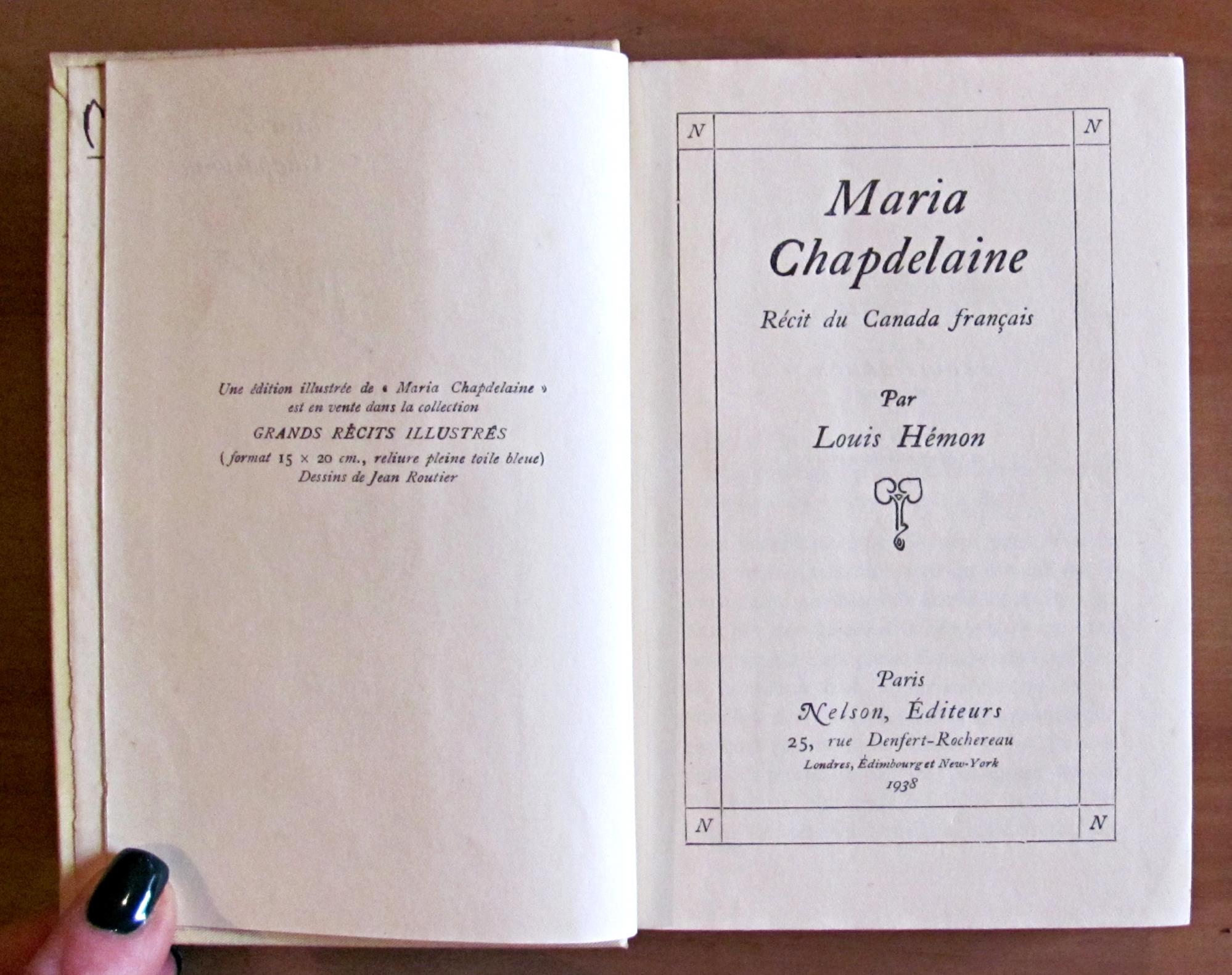 Maria Capdelaine - Recit Du Canada Francais