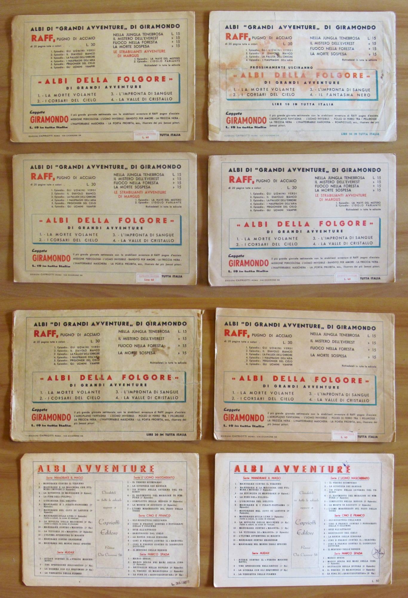 RAFF PUGNO D'ACCIAIO - Completa 1/12, 1946/48