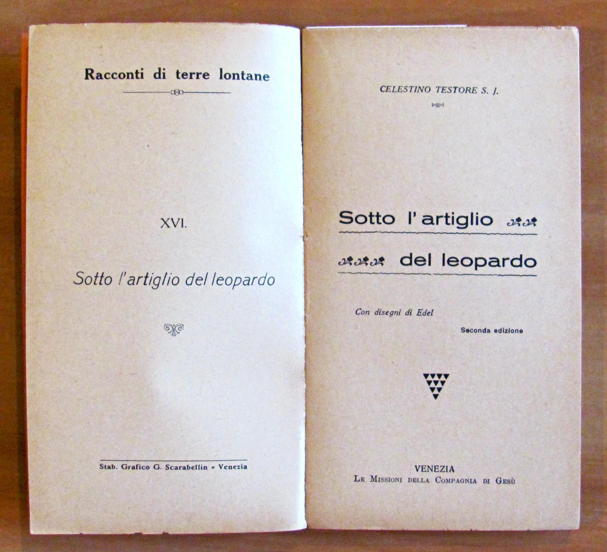 SOTTO L'ARTIGLIO DEL LEOPARDO - Memorie d'un missionario