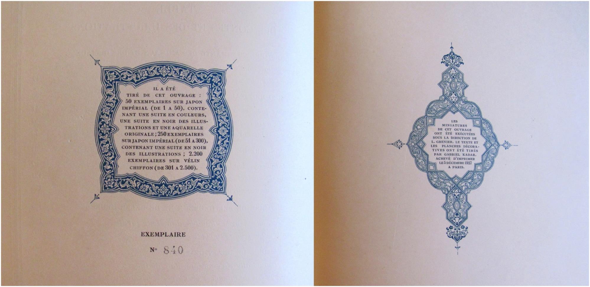 LE LIVRE DES MILLE NUITS ET UNE NUIT - Tome Quatriéme, 1927 in Tirat. Limit. - ill. Leon CARRE