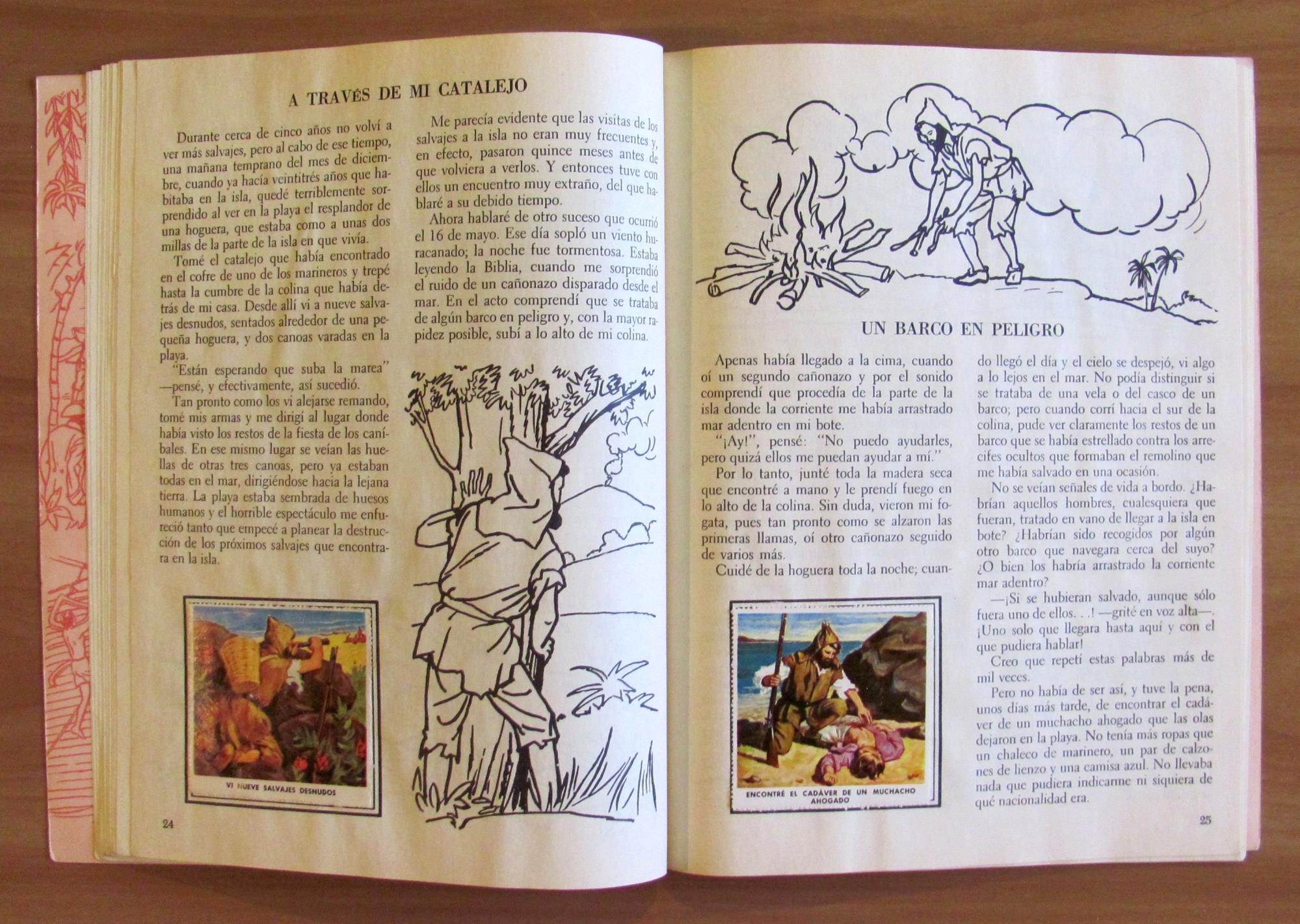 UN LIBRO DE ORO DE ESTAMPAS - ROBINSON CRUSOE - I ed. 1964 - Album COMPLETO