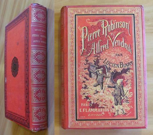 PIERRE ROBINSON ET ALFRED VENDREDI, 1845 ca. - ill. GERLIER - Lucien Biart - copertina